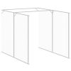 Dog House with Run Light Gray 65"x179.1"x71.3" Galvanized Steel