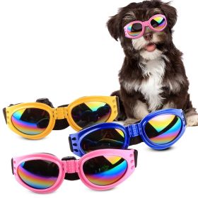 Pet Sunglasses For Dog & Cat; Foldable Dog Glasses For Outdoor; Cat Sunglasses; Pet Accessories (Color: Black)