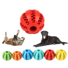 Dog Squeaky Ball Toy; Pet Chew Toy For Dog; Tooth Cleaning Ball Bite Resistant Pet Supplies (Color: Yellow)
