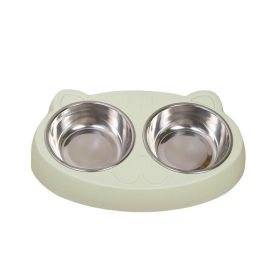 Pet Feeder Bowls for Puppy Medium Dogs Cats (Color: Green)